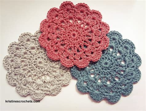 KristinesCrochets : Easy Crochet Coaster Pattern