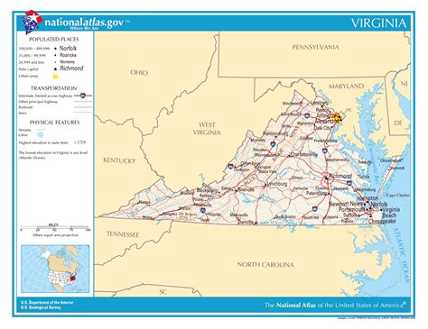 Virginia Map Printable