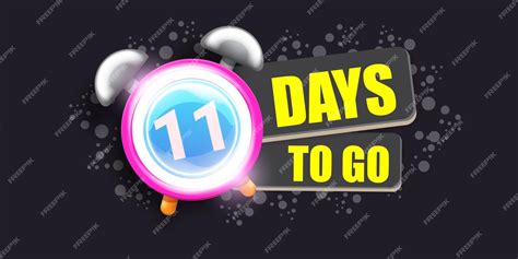 Premium Vector | 11 days to go banner design template