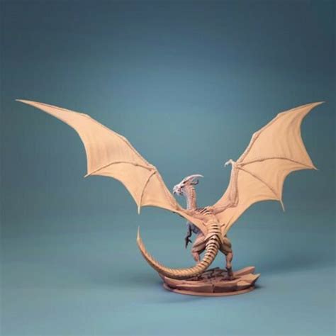 Ancient White Dragon Miniature D&D Pathfinder RPG - Etsy