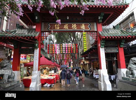 Sydney, Australia. 1 February 2019. The weekly Friday night market along Dixon Street, Haymarket ...