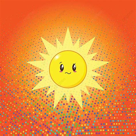 Design Of An Artistic Sun Emoji With Cute And Adorable Features Vector ...