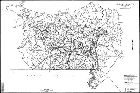 1949 Road Map of Gaston County, North Carolina