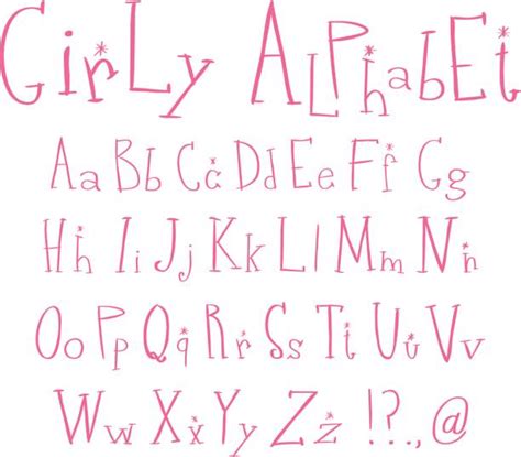 Girly Handwriting Fonts Alphabet