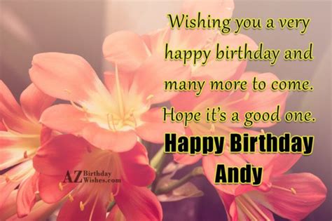 Happy Birthday Andy - AZBirthdayWishes.com