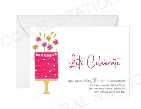 Party Invitations Birthday Invitations Bridal Shower - Etsy