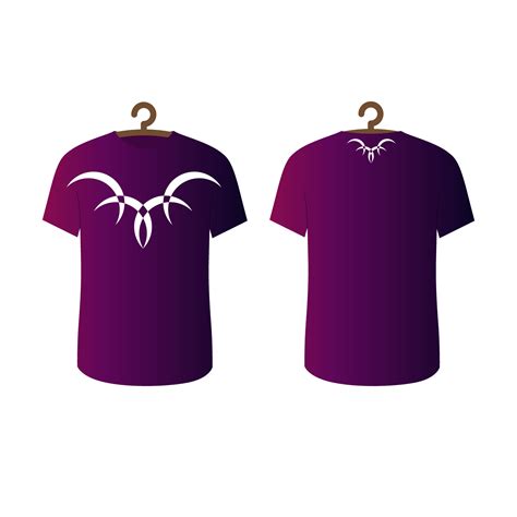 Dark purple metal t-shirt mockup. Shirt vector illustration design ...