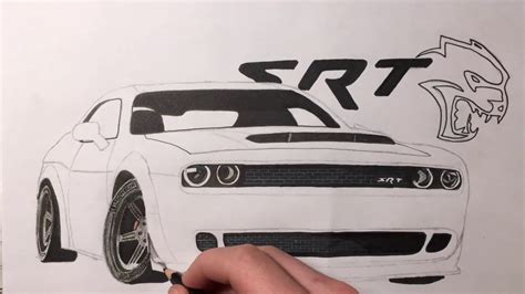 Dodge Challenger Hellcat Drawing Collection Uncle Jays Twisted Fork ...