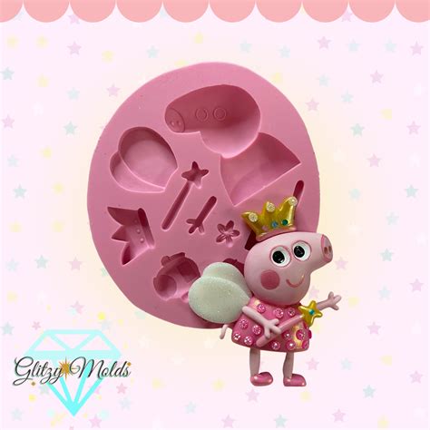 Peppa Pig Silicone Mold, Molde de Peppa Pig, Moldes de Silicone Porcel ...