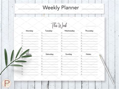 Weekly To Do List | Weekly Planner | Stationery Templates ~ Creative Market