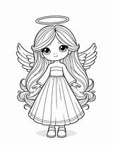 Free Angel Coloring Pages For Kids sketch template