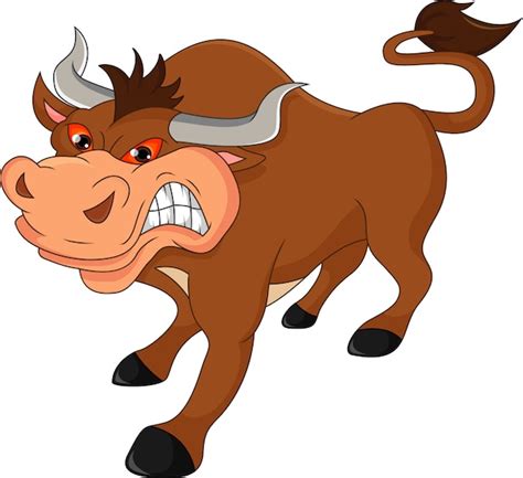 Premium Vector | Angry bull cartoon