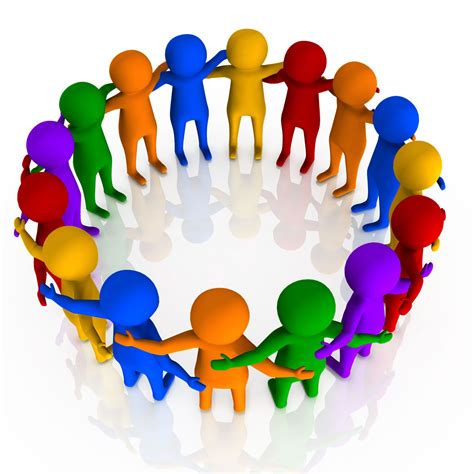 1114 3d Colored Team For Unity And Teamwork Stock Photo | PowerPoint Slide Template ...