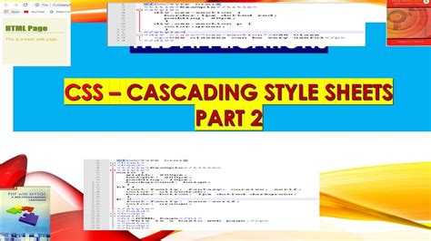 Cascading Style Sheets Part 2 - Web Applications - YouTube