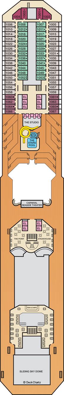 Carnival Conquest Deck Plans: Ship Layout, Staterooms & Map - Cruise Critic