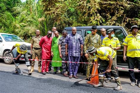 Ogun State Governor Inspects The Ongoing Road Construction Along The Siun-Ogere Road (Photos)