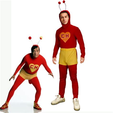 El Chapulín Colorado Cosplay Costume The Red Grasshopper Superhero Uniform In Stock-Takerlama