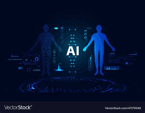 Concept dna human and ai gene editing gene Vector Image