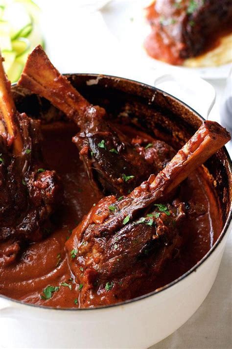 Slow Cooked Lamb Shanks in Red Wine Sauce | Recipe | Lamb shank recipe ...