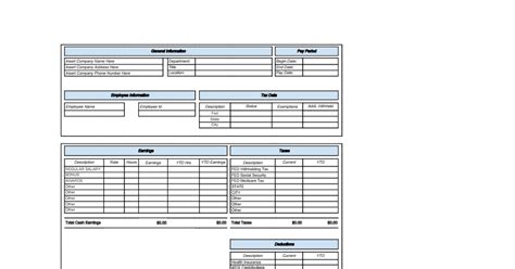 Google Doc Payslip Template - Google Sheets