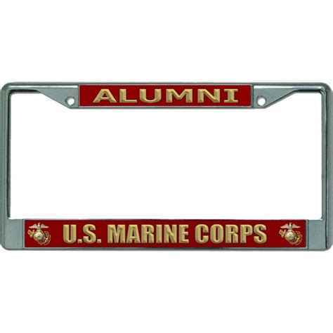 U.S. Marine Corps Alumni Chrome License Plate Frame - Walmart.com ...