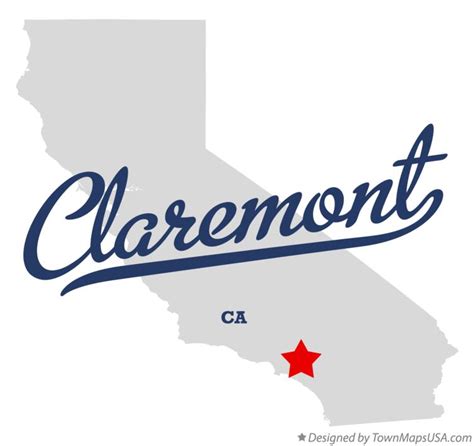 Map of Claremont, CA, California