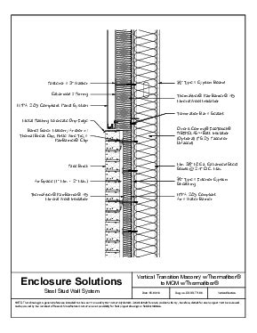 Steel Stud with Architectural Metal Panel, Fluid or Sheet AWB, Mineral Wool CI, and Mineral Wool ...