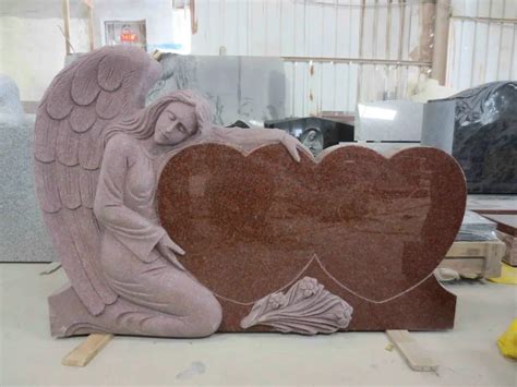 Customized Granite Double Heart Shaped Headstone Tombstone - Buy Double Heart Shaped Headstone ...