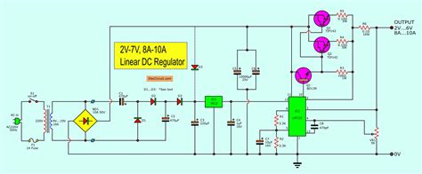 Circuit Electronics: Top Linear power supply regulator 5V 5A with 7812 and LM723