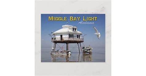 Middle Bay (Mobile Bay) Lighthouse, Alabama Postcard | Zazzle