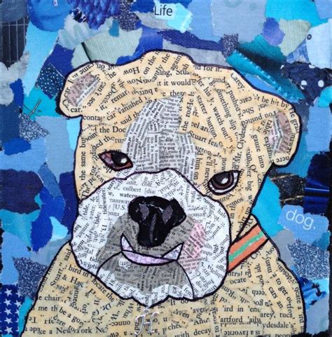 Commissioned Pet Portrait Hand Torn Recycled Paper Collage | Etsy India