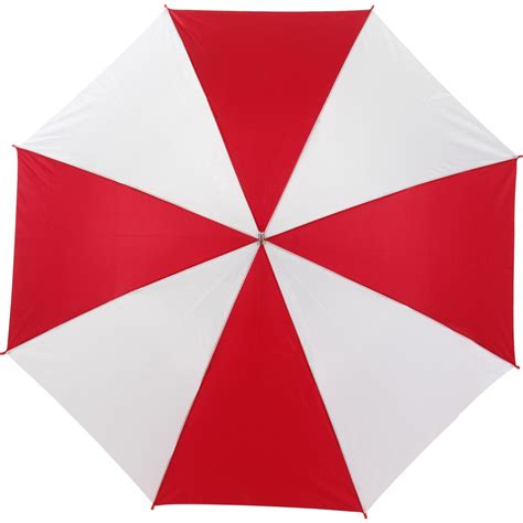 Printed Automatic umbrella, red/white (Umbrellas)