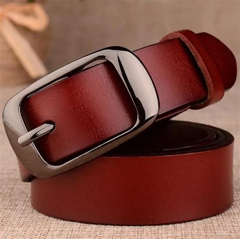 Women's leather belt leather cowhide women's leather belt decoration-in Women's Belts from ...