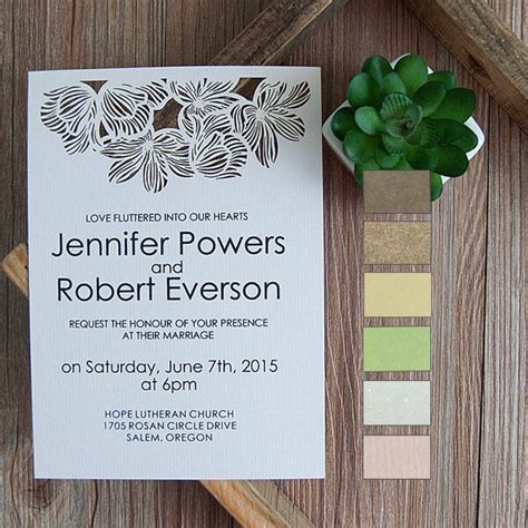 Lasercut Floral Wedding Invitation | Red Rose Invitations