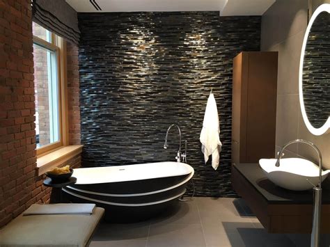 Black Bathroom Feature | Bathroom design inspiration, Bathroom design ...