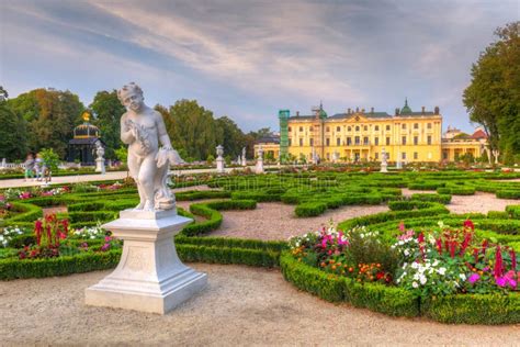 Bialystok, Poland - September 17, 2018: Beautiful Gardens of the Branicki Palace in Bialystok ...