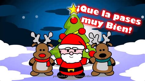 Tarjetas navideñas animadas, mensajes navideños santa claus - YouTube