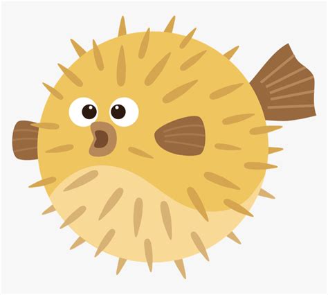 Clip Art Cartoon Puffer Fish - Puffer Fish Cartoon Png, Transparent Png , Transparent Png Image ...