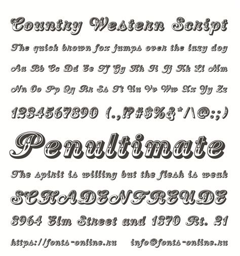 Country Western Script font