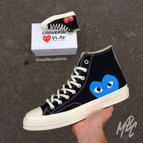 Blue Heart Design - Custom Converse X CDG High Trainers | Converse x cdg, Outfits with converse ...