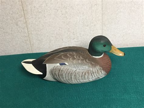 Joe Ravello Plastic Decoy, Drake Duck, Hunting Decoy, Mallard Duck Decoy, Hand Painted Decoy