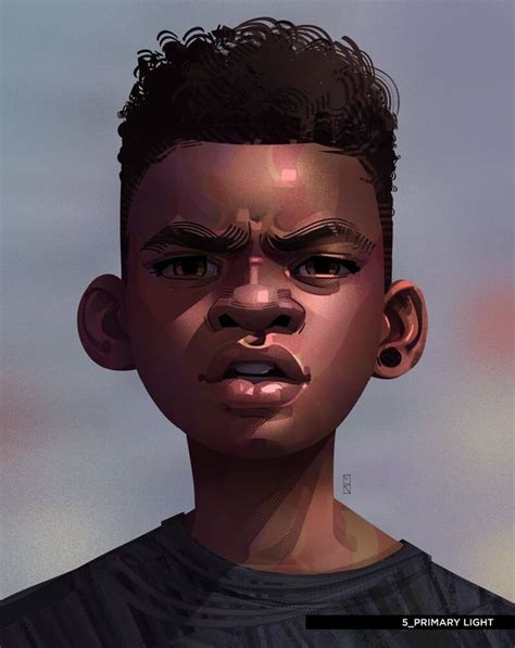 Study Kid_5, Meybis Ruiz Cruz | Afro art, Face profile, Character design