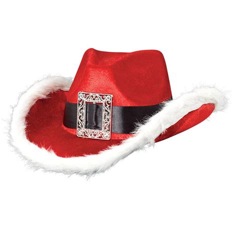 Amscan 5 in. x 13 in. Santa Cowboy Christmas Hat-398828 - The Home Depot