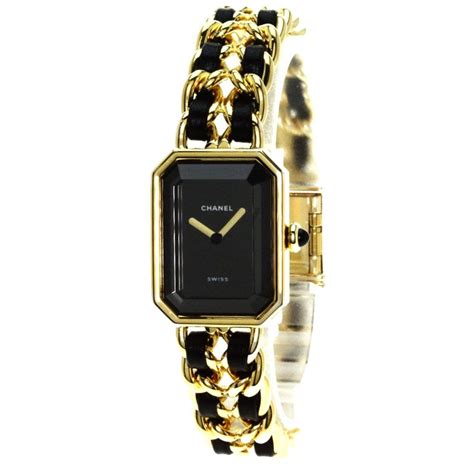 Chanel Black Gold-Plated Steel Premiere Women's Wristwatch 20MM Chanel ...