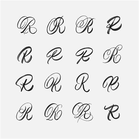 The Letter R In Different Fonts