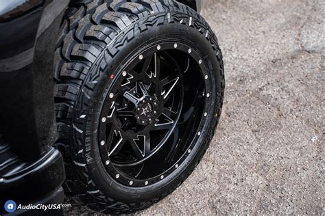 20″ RBP Wheels Avenger Gloss Black Milled Off-Road Rims for 2019 Chevrolet Silverado