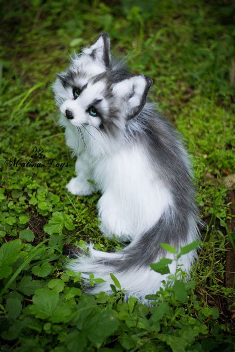 Sold! Handmade Poseable toy Arctic Marble Fox by MalinaToys on DeviantArt