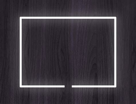 Premium Photo | Abstract pattern neon lights on the wooden wall rectangle frame and purple ...