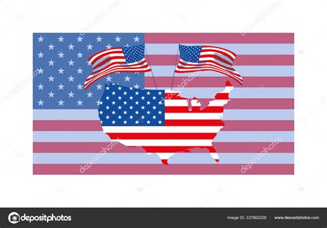 United states map with flag, president day card Stock Vector Image by ©djv #337662200