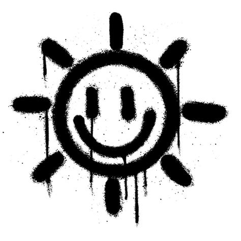 Premium Vector | Graffiti spray paint Symbol Sunshine Isolated Vector